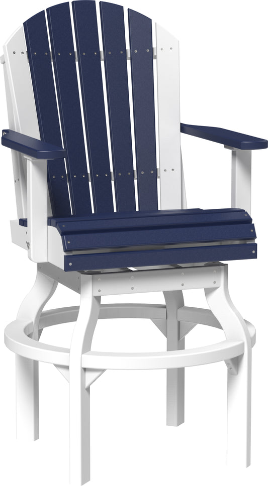 LuxCraft Recycled Plastic Adirondack Swivel Chair (BAR HEIGHT) - LEAD TIME TO SHIP 3 TO 4 WEEKS
