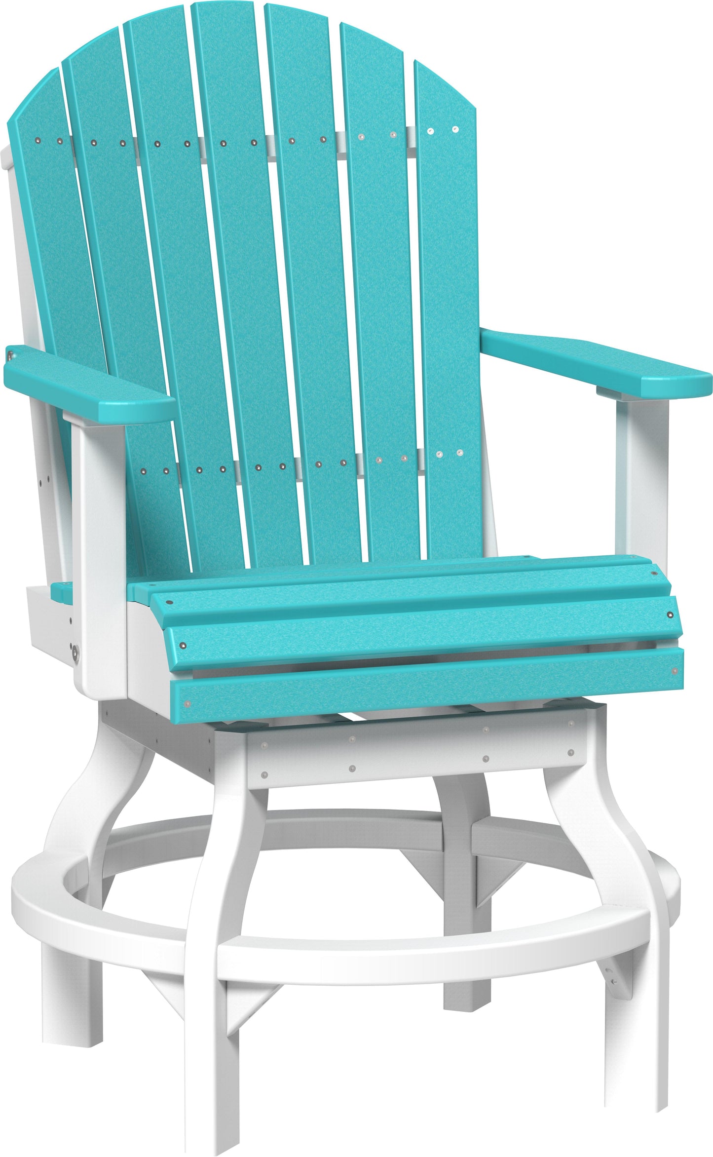 LuxCraft Recycled Plastic Adirondack Swivel Chair (COUNTER HEIGHT) - LEAD TIME TO SHIP 3 TO 4 WEEKS