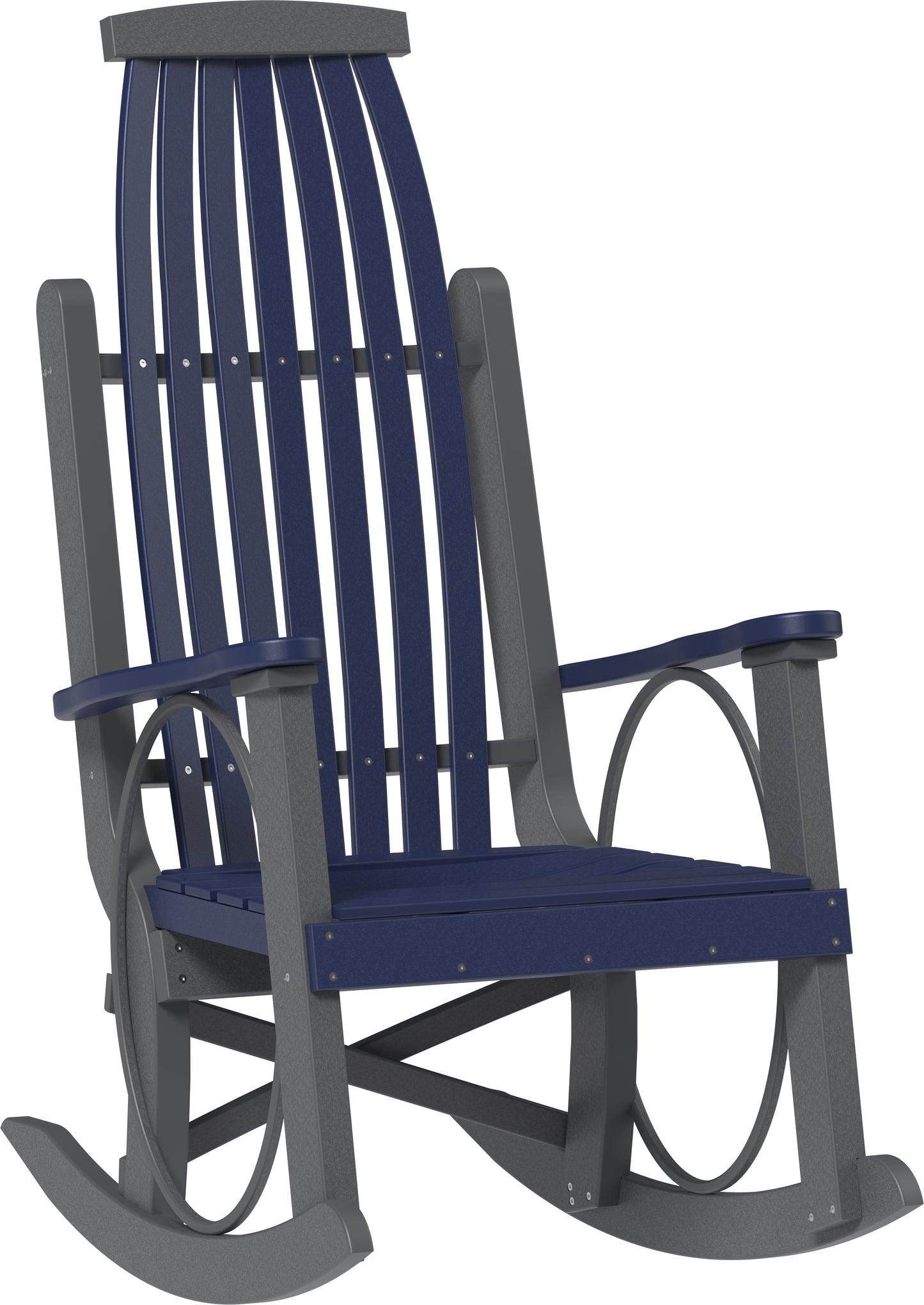 LuxCraft Recycled Plastic Grandpa's Porch Rocking Chair - LEAD TIME TO SHIP 3 TO 4 WEEKS