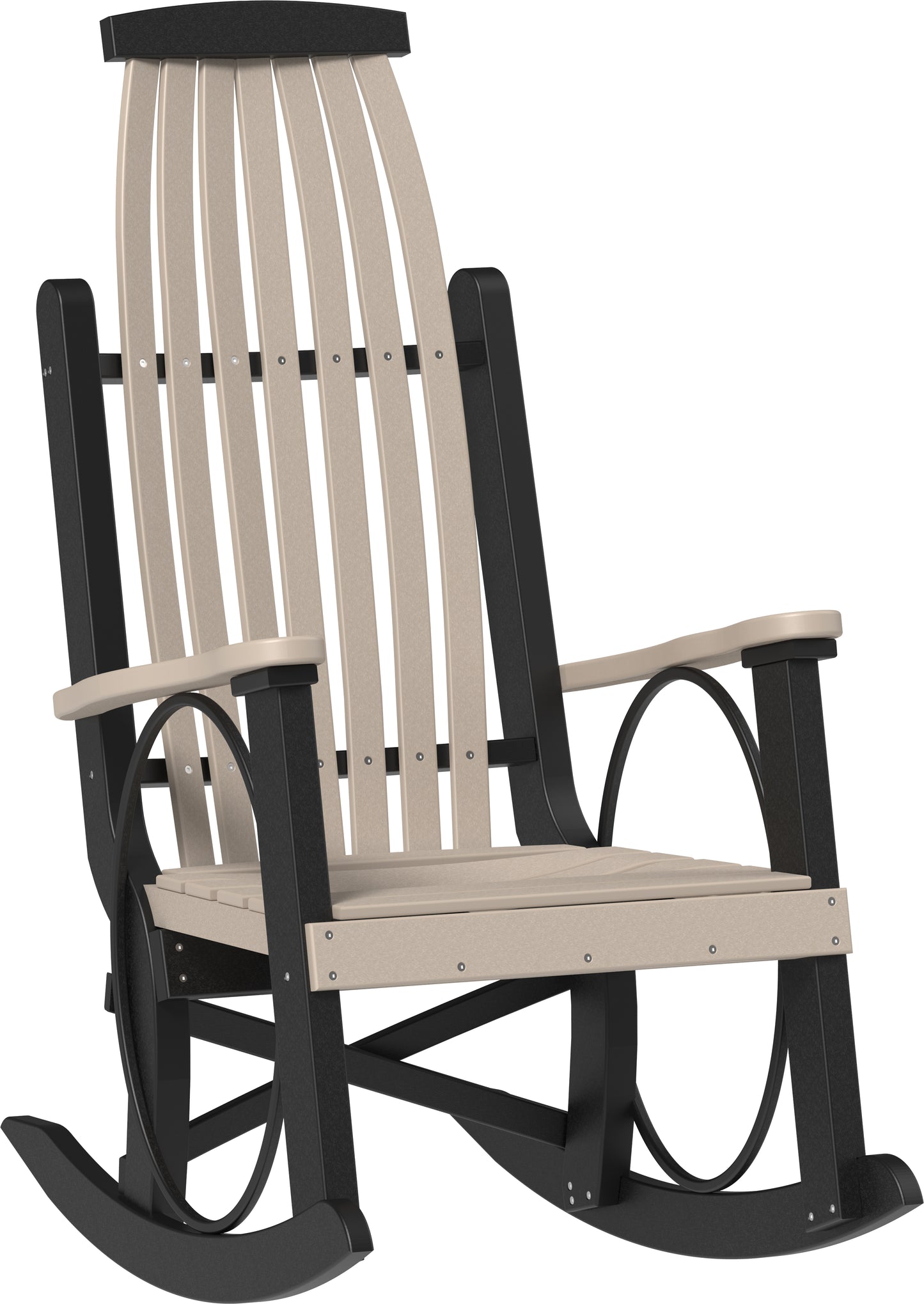 LuxCraft Recycled Plastic Grandpa's Porch Rocking Chair - LEAD TIME TO SHIP 3 TO 4 WEEKS