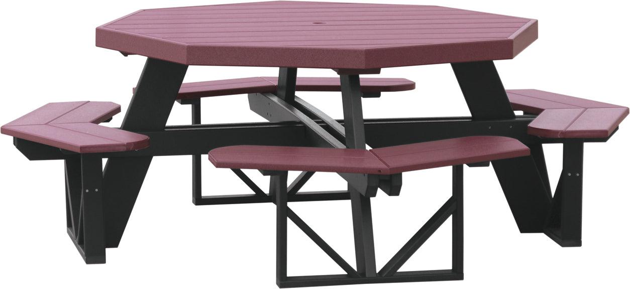 LuxCraft Recycled Plastic Octagon Picnic Table - LEAD TIME TO SHIP 3 TO 4 WEEKS