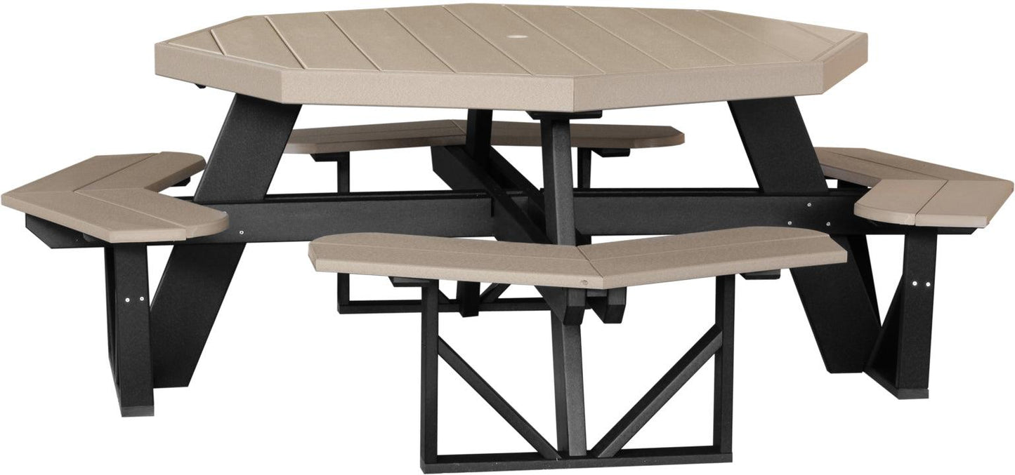 LuxCraft Recycled Plastic Octagon Picnic Table - LEAD TIME TO SHIP 3 TO 4 WEEKS