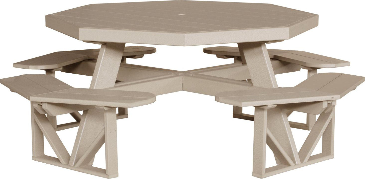 LuxCraft Recycled Plastic Octagon Picnic Table - LEAD TIME TO SHIP 3 TO 4 WEEKS