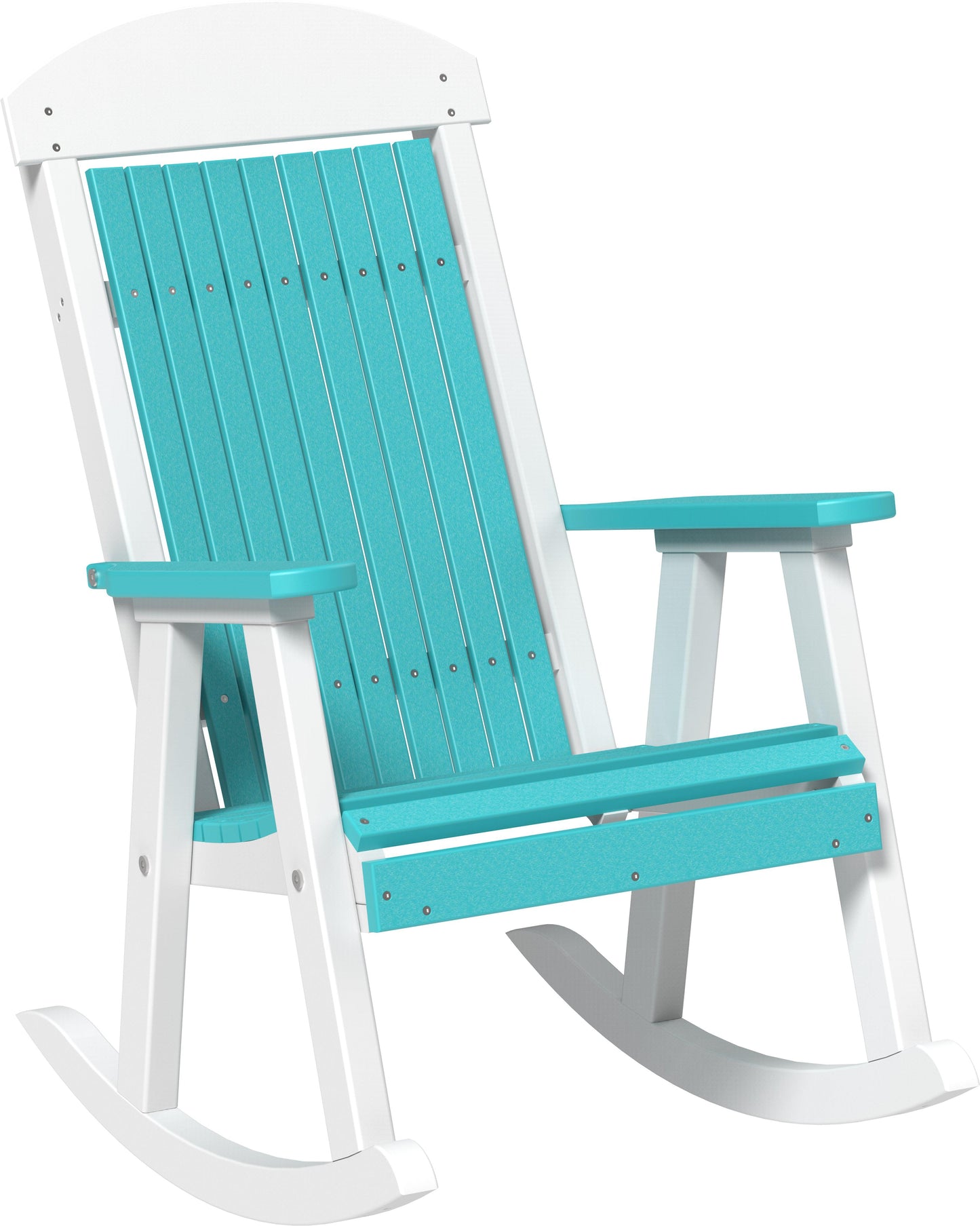 LuxCraft Classic Highback Recycled Plastic Rocking Chair  - LEAD TIME TO SHIP 7 BUSINESS DAYS OR LESS