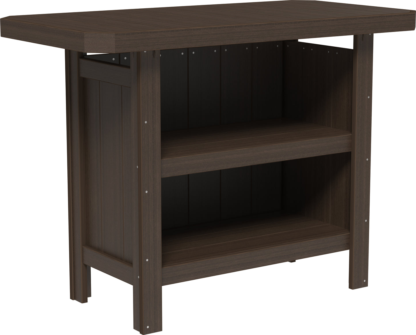 LuxCraft Recycled Plastic Serving Bar (Stools sold separately) - LEAD TIME TO SHIP 3 TO 4 WEEKS