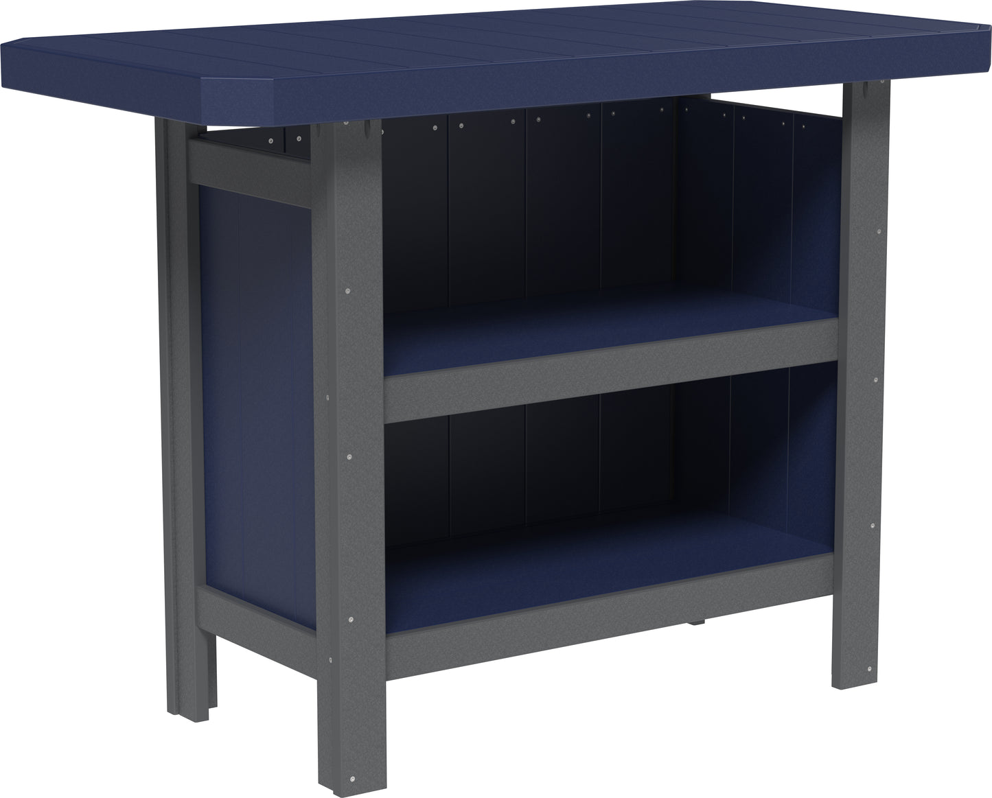 LuxCraft Recycled Plastic Serving Bar (Stools sold separately) - LEAD TIME TO SHIP 3 TO 4 WEEKS