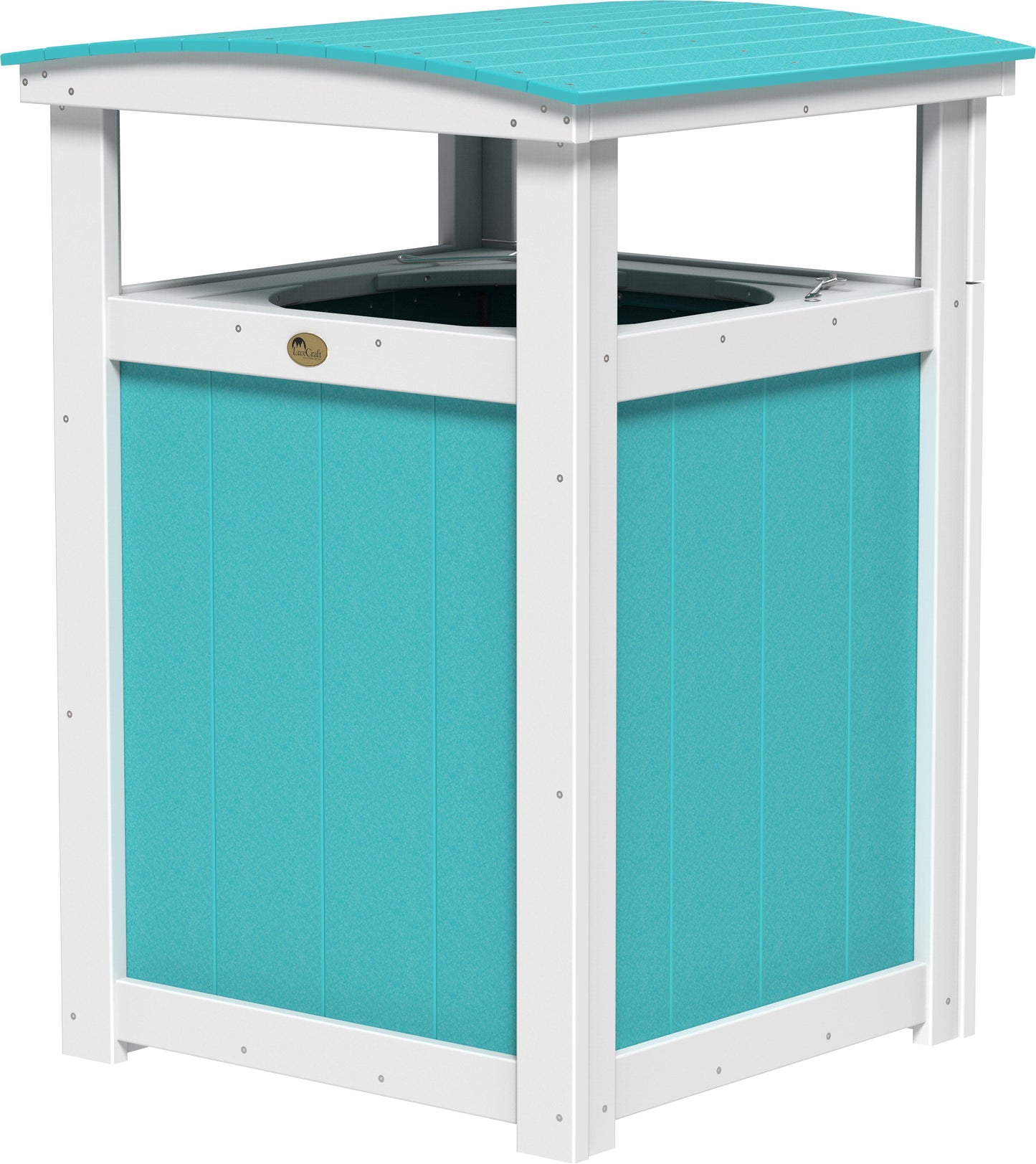 LuxCraft Recycled Plastic Trash Can - LEAD TIME TO SHIP 3 TO 4 WEEKS