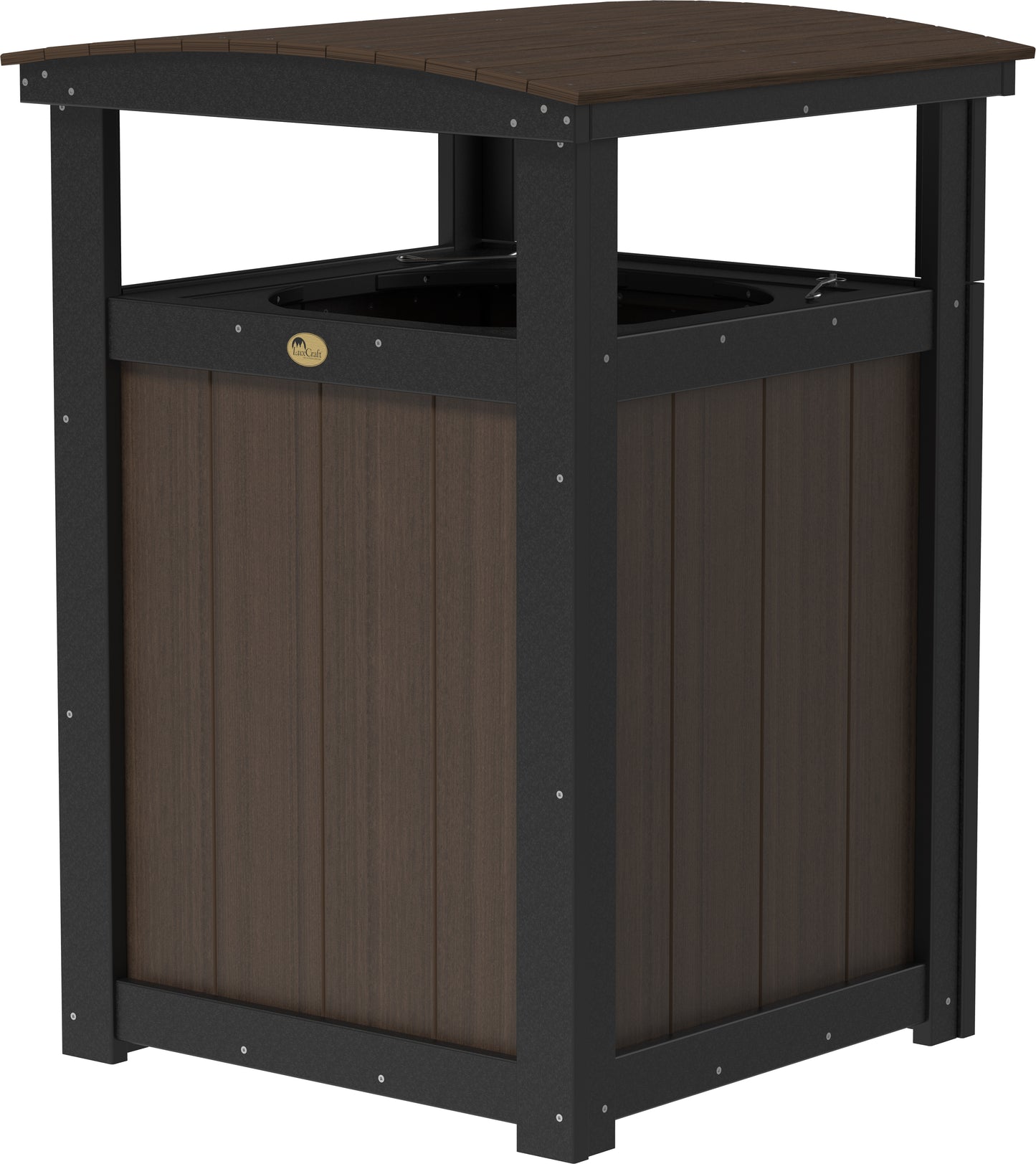 LuxCraft Recycled Plastic Trash Can - LEAD TIME TO SHIP 3 TO 4 WEEKS