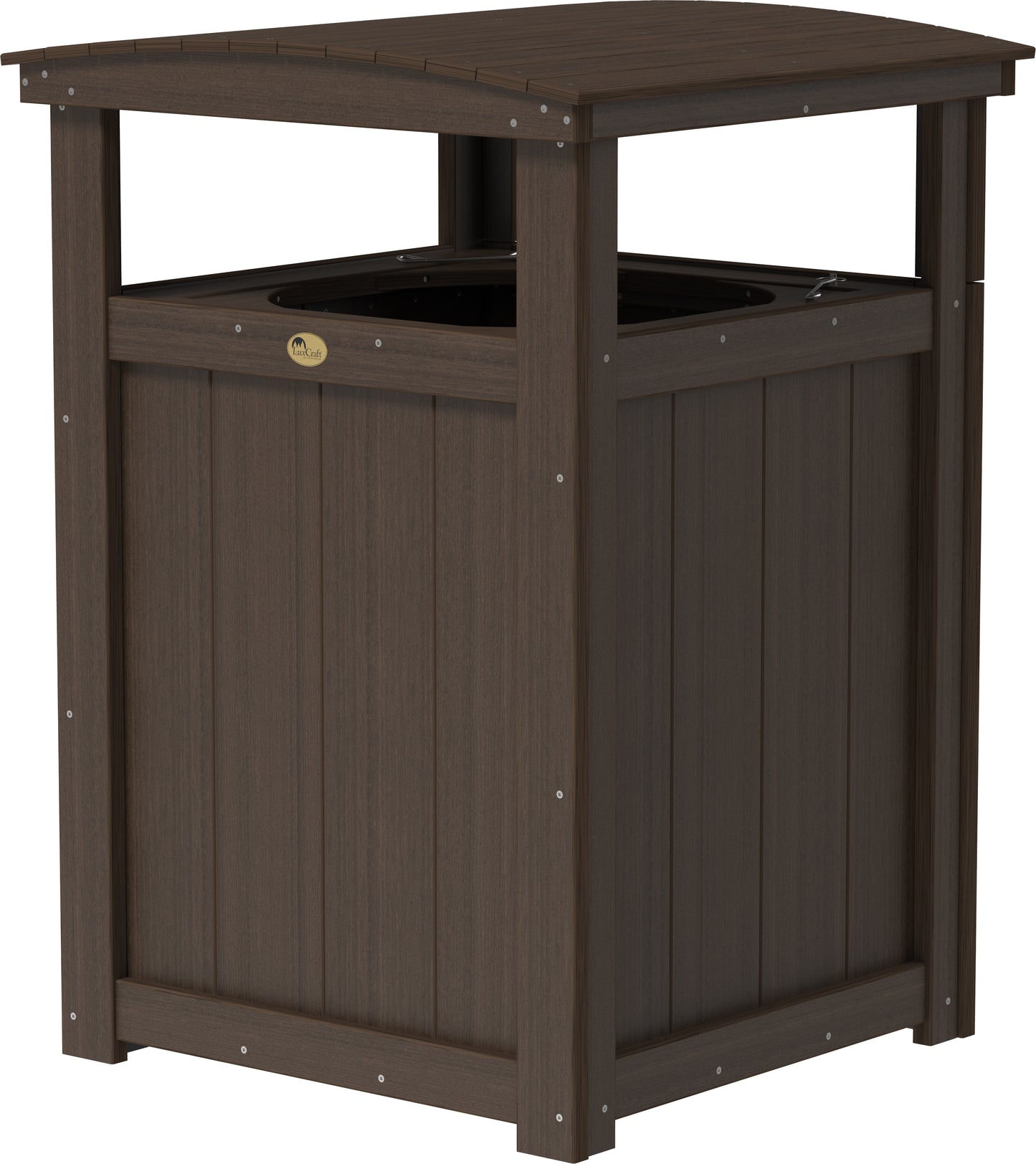 LuxCraft Recycled Plastic Trash Can - LEAD TIME TO SHIP 3 TO 4 WEEKS