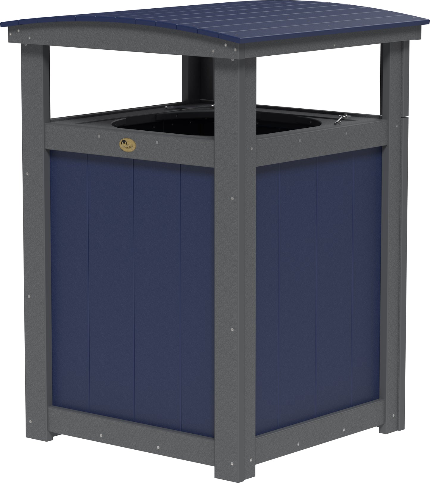 LuxCraft Recycled Plastic Trash Can - LEAD TIME TO SHIP 3 TO 4 WEEKS