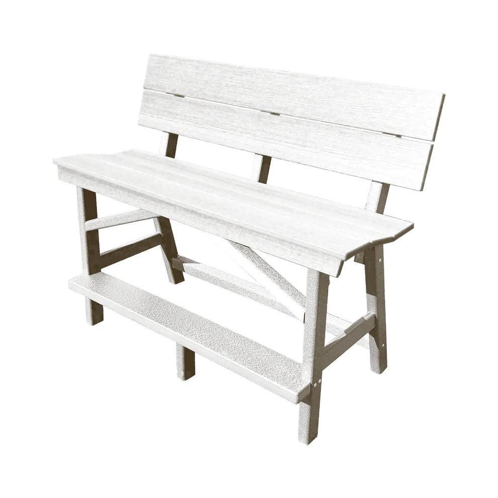 Perfect Choice Furniture Recycled Plastic Stanton Standard Bench With Back (BAR HEIGHT) - LEAD TIME TO SHIP 4 WEEKS OR LESS