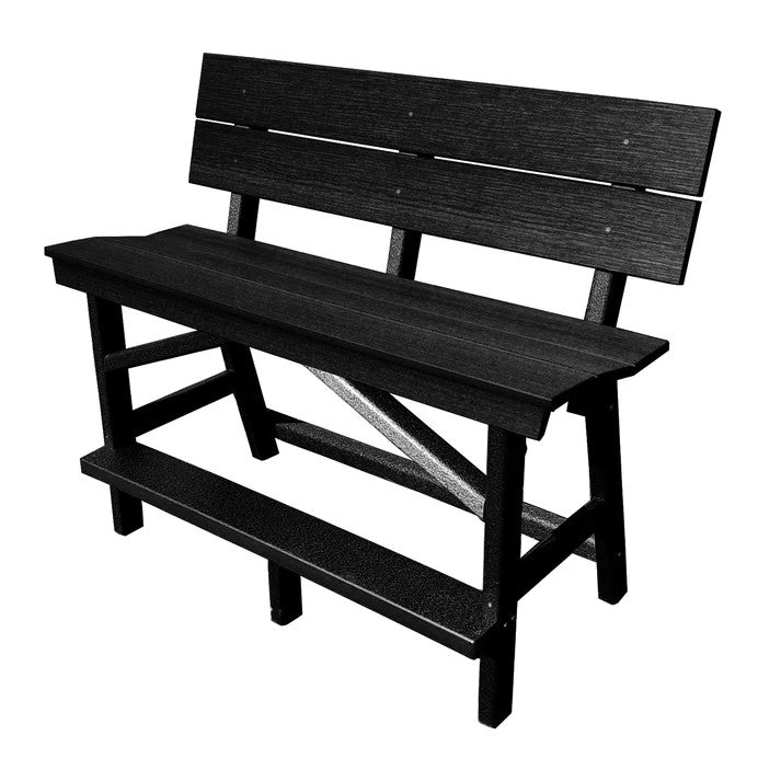 Perfect Choice Furniture Recycled Plastic Stanton Standard Counter Height Bench With Back (COUNTER HEIGHT) - LEAD TIME TO SHIP 6 TO 7 WEEKS