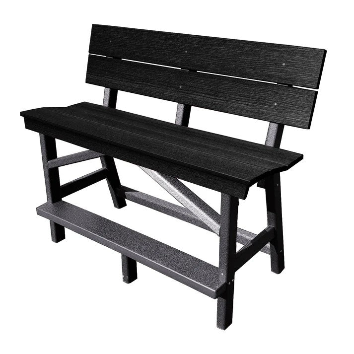Perfect Choice Furniture Recycled Plastic Stanton Standard Counter Height Bench With Back (COUNTER HEIGHT) - LEAD TIME TO SHIP 6 TO 7 WEEKS