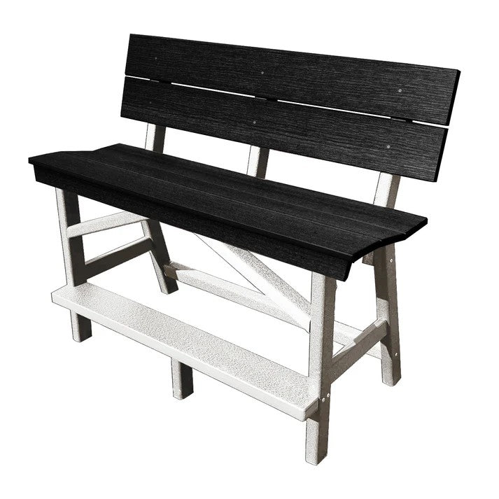 Perfect Choice Furniture Recycled Plastic Stanton Standard Counter Height Bench With Back (COUNTER HEIGHT) - LEAD TIME TO SHIP 6 TO 7 WEEKS