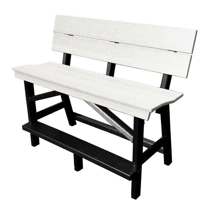 Perfect Choice Furniture Recycled Plastic Stanton Standard Counter Height Bench With Back (COUNTER HEIGHT) - LEAD TIME TO SHIP 6 TO 7 WEEKS