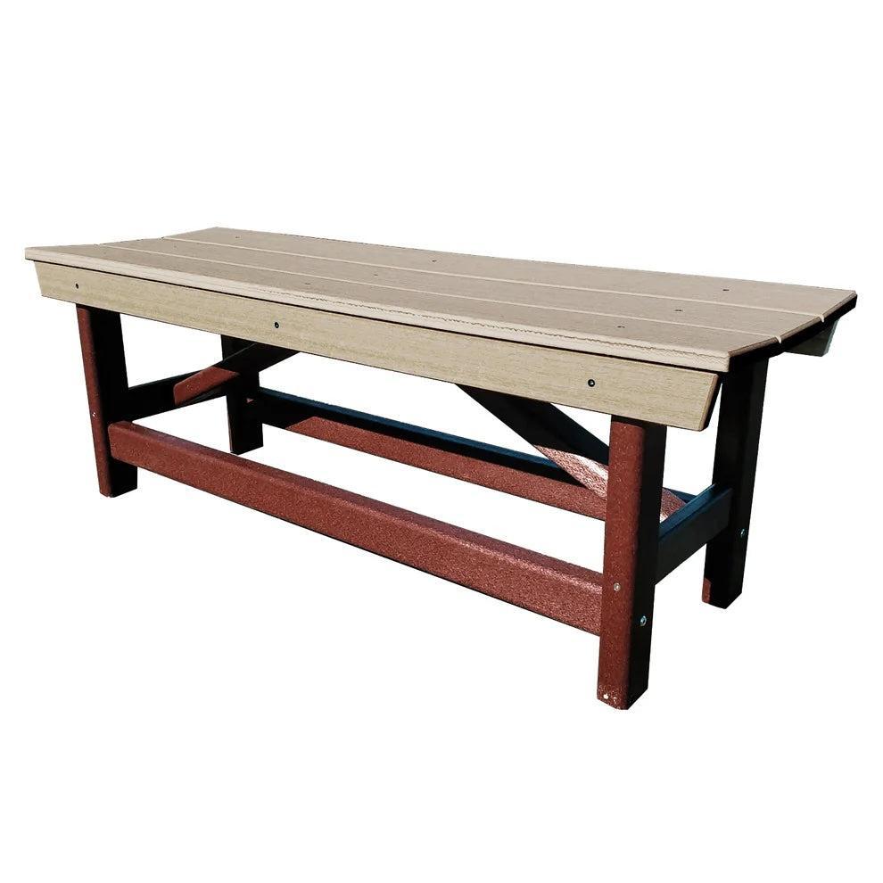 Perfect Choice Furniture Recycled Plastic Stanton Standard Dining Height Bench Without Back - LEAD TIME TO SHIP 4 WEEKS OR LESS