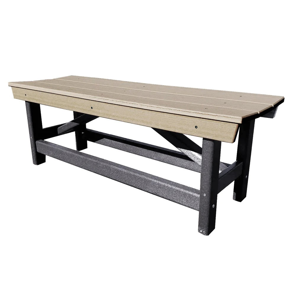 Perfect Choice Furniture Recycled Plastic Stanton Standard Dining Height Bench Without Back - LEAD TIME TO SHIP 4 WEEKS OR LESS