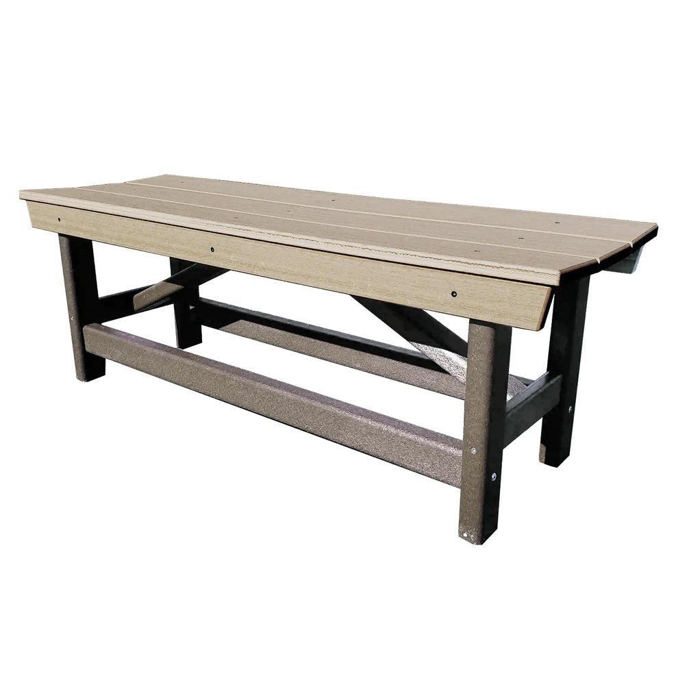 Perfect Choice Furniture Recycled Plastic Stanton Standard Dining Height Bench Without Back - LEAD TIME TO SHIP 4 WEEKS OR LESS