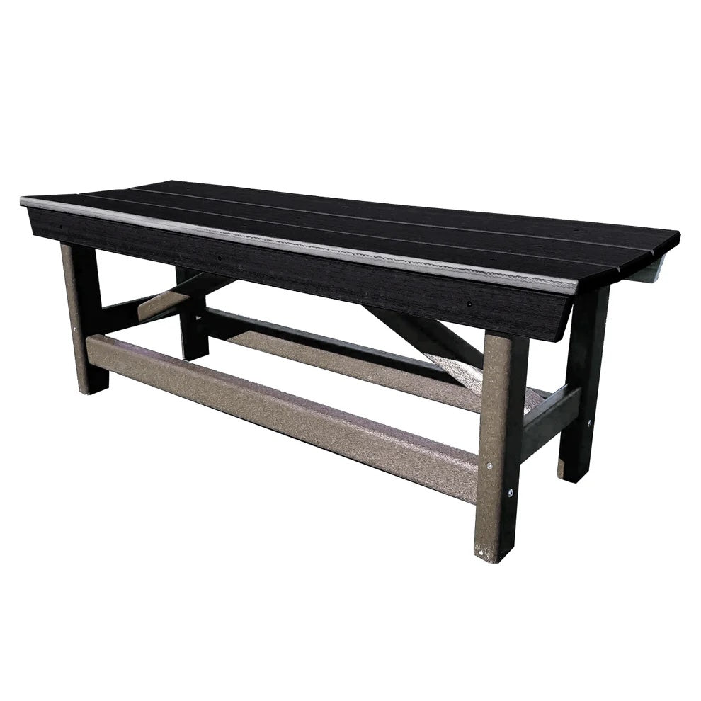 Perfect Choice Furniture Recycled Plastic Stanton Standard Dining Height Bench Without Back - LEAD TIME TO SHIP 4 WEEKS OR LESS