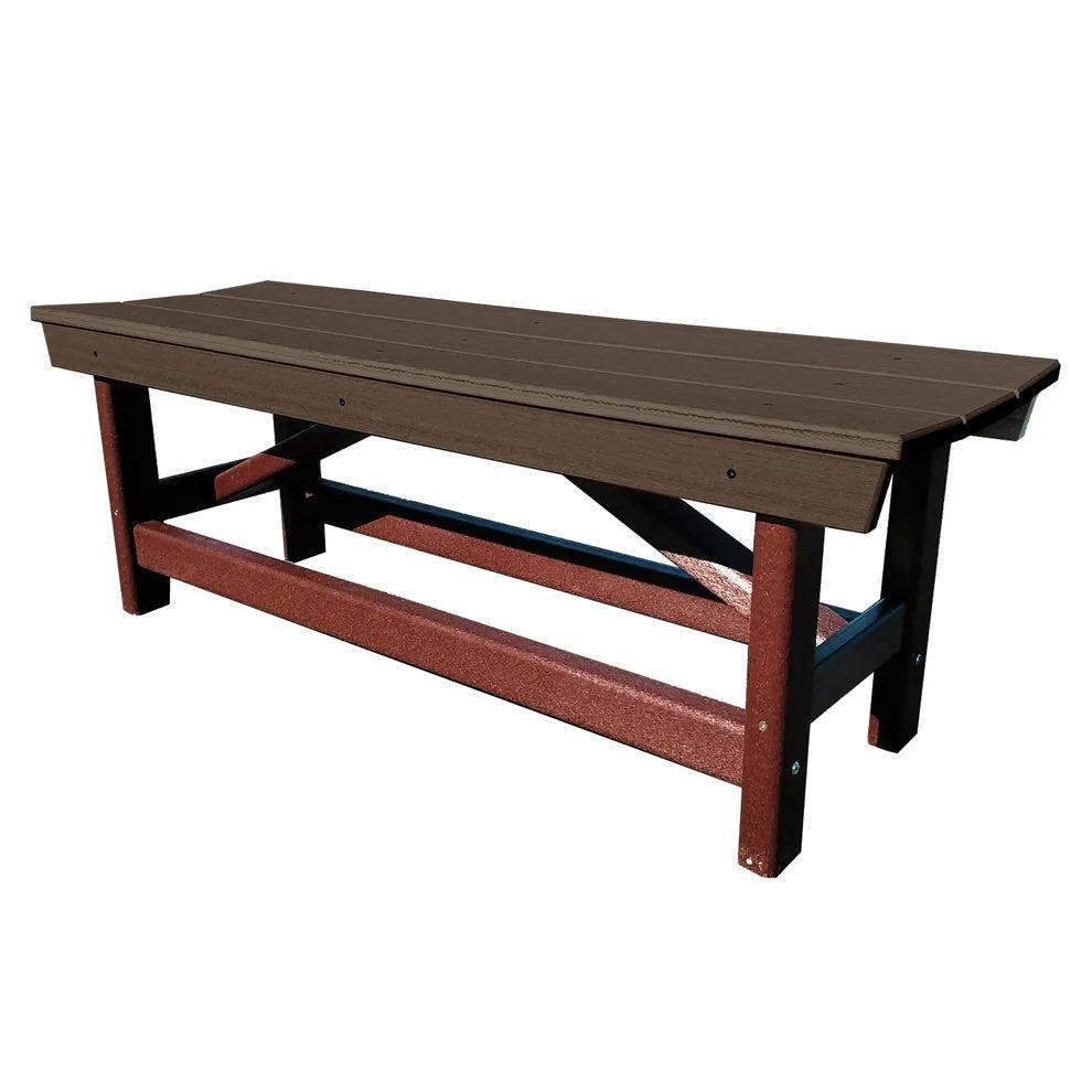 Perfect Choice Furniture Recycled Plastic Stanton Standard Dining Height Bench Without Back - LEAD TIME TO SHIP 4 WEEKS OR LESS