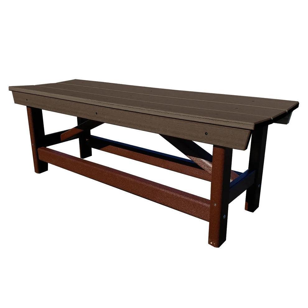 Perfect Choice Furniture Recycled Plastic Stanton Standard Dining Height Bench Without Back - LEAD TIME TO SHIP 4 WEEKS OR LESS