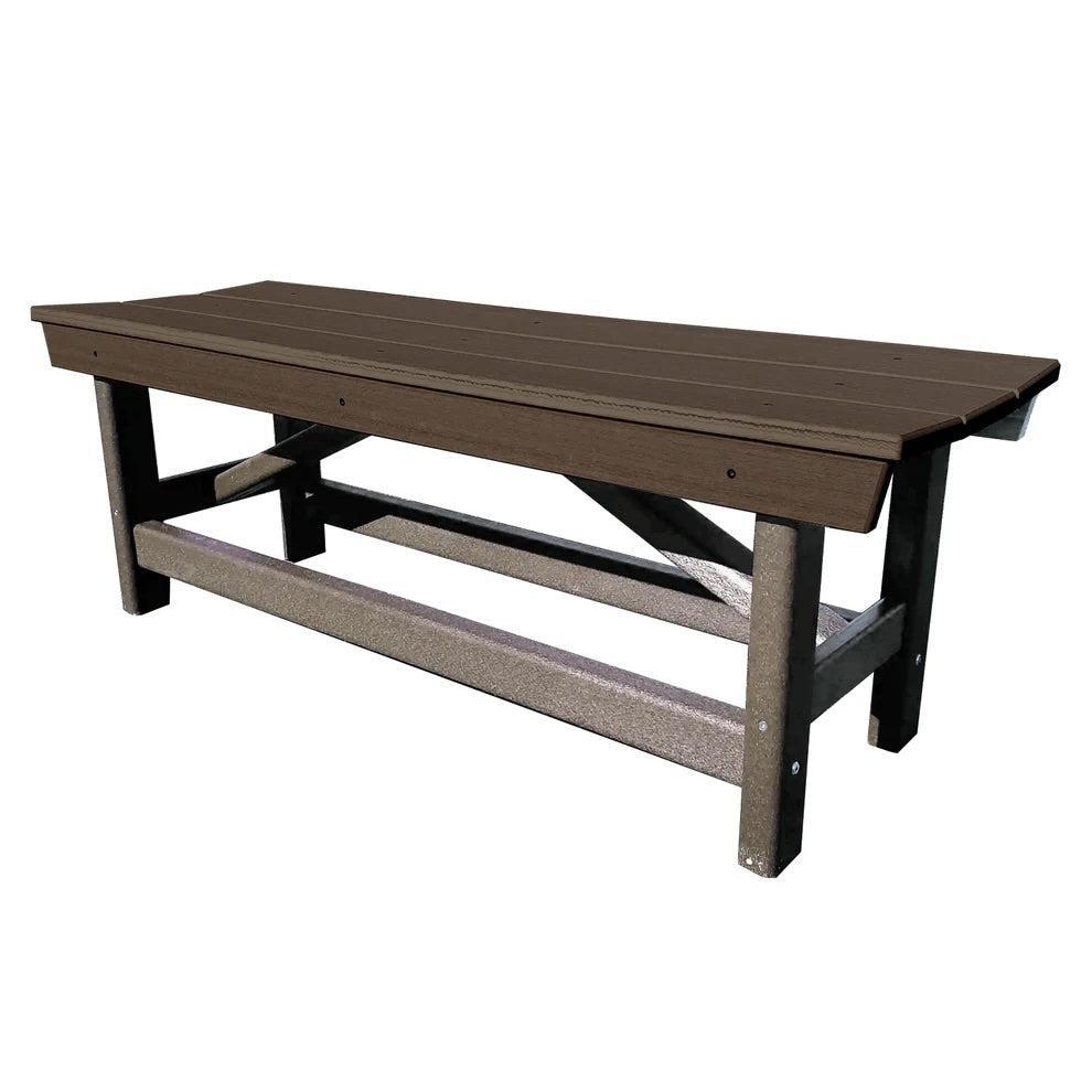Perfect Choice Furniture Recycled Plastic Stanton Standard Dining Height Bench Without Back - LEAD TIME TO SHIP 4 WEEKS OR LESS