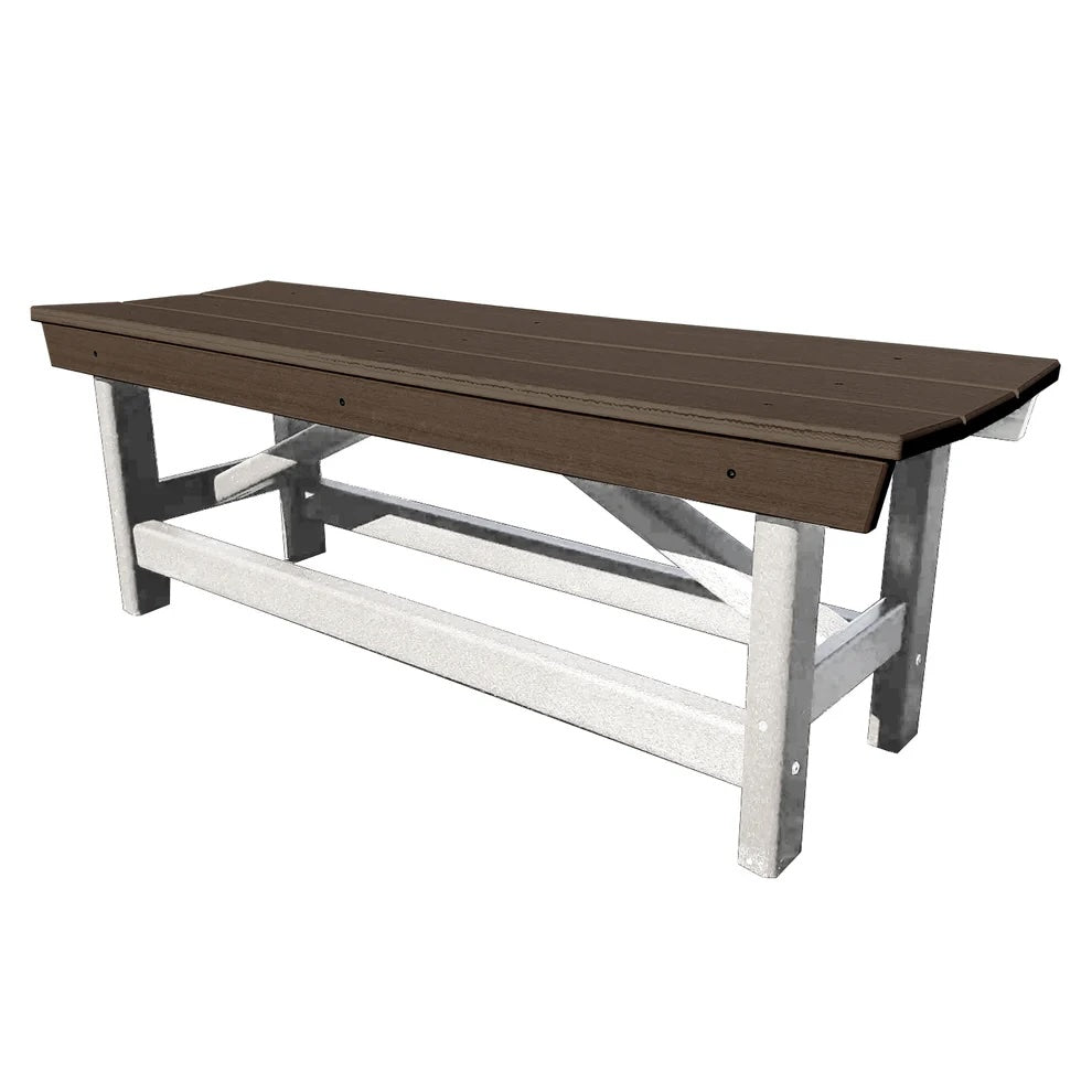Perfect Choice Furniture Recycled Plastic Stanton Standard Dining Height Bench Without Back - LEAD TIME TO SHIP 4 WEEKS OR LESS