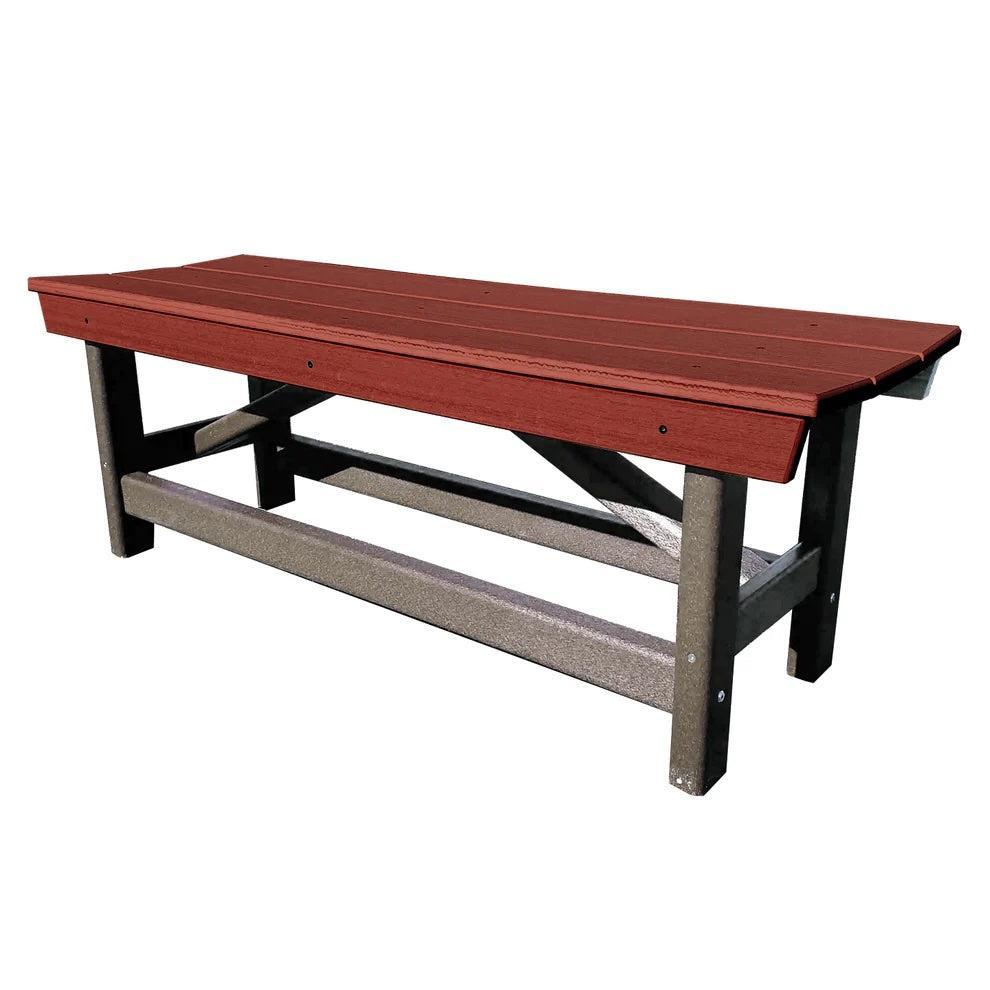 Perfect Choice Furniture Recycled Plastic Stanton Standard Dining Height Bench Without Back - LEAD TIME TO SHIP 4 WEEKS OR LESS
