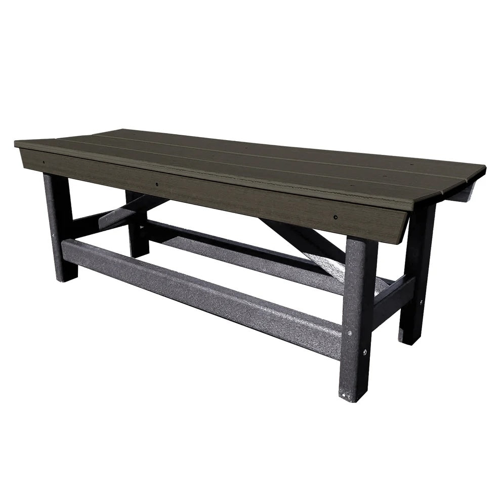 Perfect Choice Furniture Recycled Plastic Stanton Standard Dining Height Bench Without Back - LEAD TIME TO SHIP 4 WEEKS OR LESS