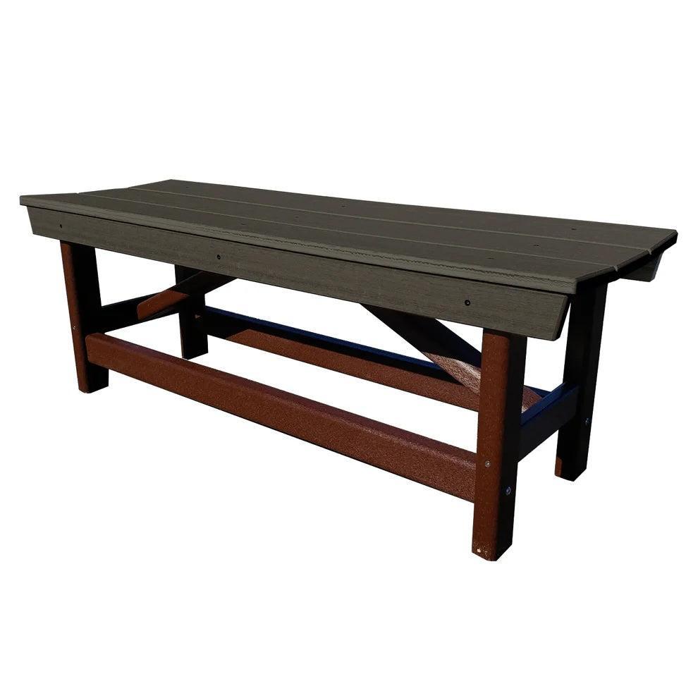 Perfect Choice Furniture Recycled Plastic Stanton Standard Dining Height Bench Without Back - LEAD TIME TO SHIP 4 WEEKS OR LESS
