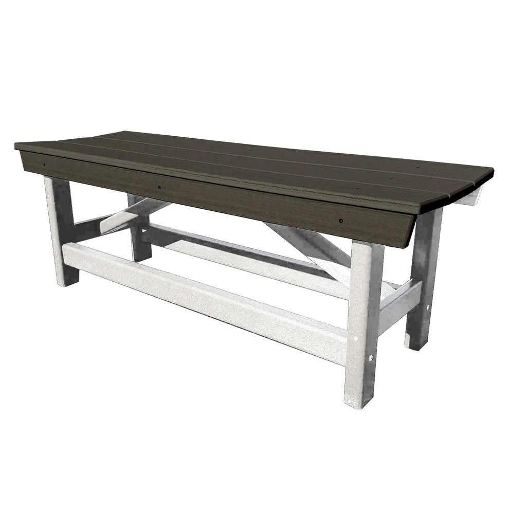 Perfect Choice Furniture Recycled Plastic Stanton Standard Dining Height Bench Without Back - LEAD TIME TO SHIP 4 WEEKS OR LESS