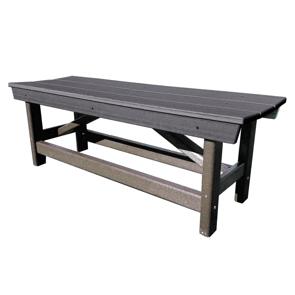 Perfect Choice Furniture Recycled Plastic Stanton Standard Dining Height Bench Without Back - LEAD TIME TO SHIP 4 WEEKS OR LESS