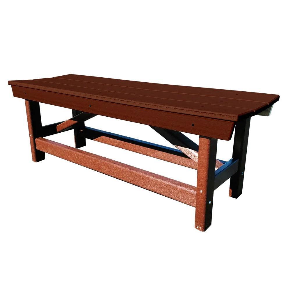 Perfect Choice Furniture Recycled Plastic Stanton Standard Dining Height Bench Without Back - LEAD TIME TO SHIP 4 WEEKS OR LESS