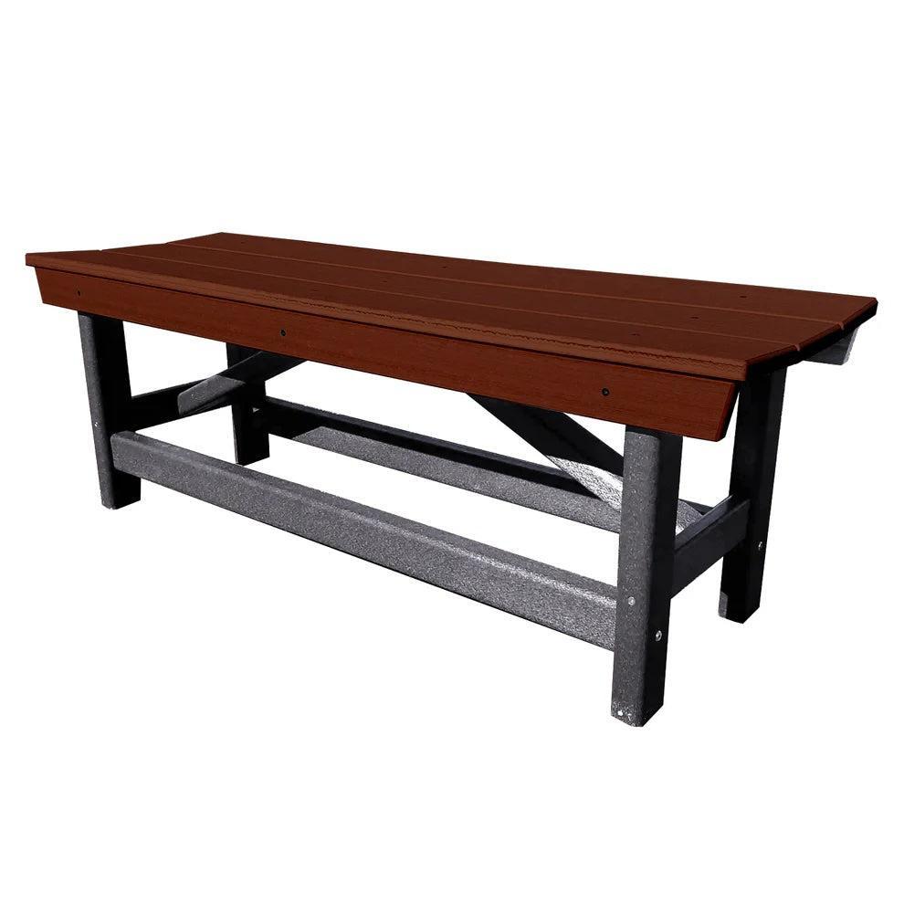 Perfect Choice Furniture Recycled Plastic Stanton Standard Dining Height Bench Without Back - LEAD TIME TO SHIP 4 WEEKS OR LESS