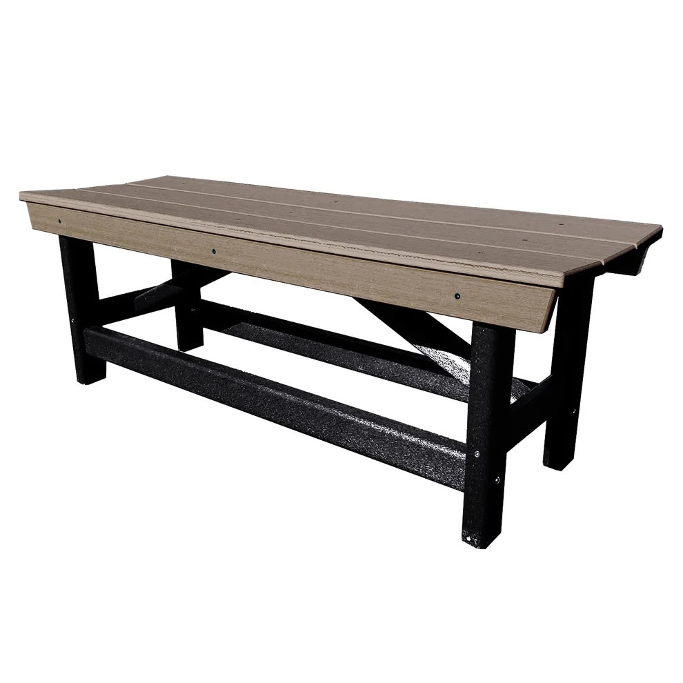 Perfect Choice Furniture Recycled Plastic Stanton Standard Dining Height Bench Without Back - LEAD TIME TO SHIP 4 WEEKS OR LESS