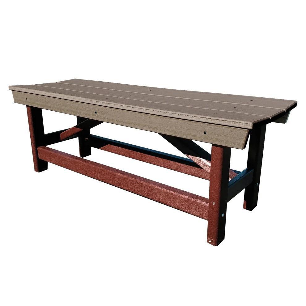 Perfect Choice Furniture Recycled Plastic Stanton Standard Dining Height Bench Without Back - LEAD TIME TO SHIP 4 WEEKS OR LESS