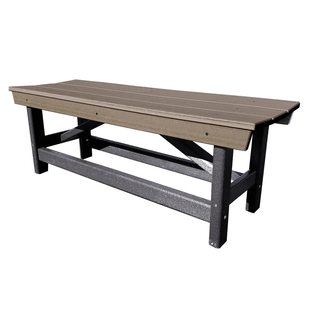 Perfect Choice Furniture Recycled Plastic Stanton Standard Dining Height Bench Without Back - LEAD TIME TO SHIP 4 WEEKS OR LESS