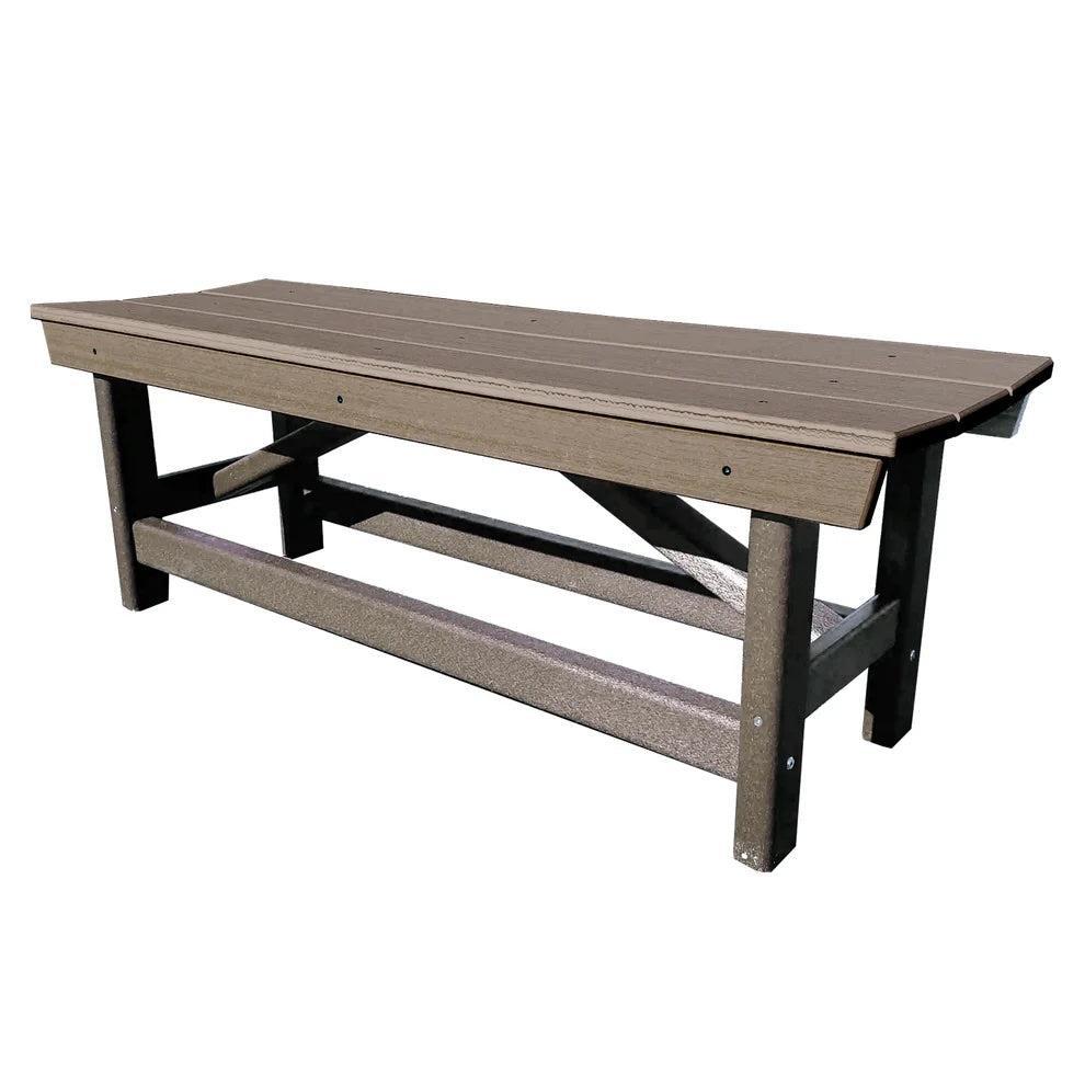 Perfect Choice Furniture Recycled Plastic Stanton Standard Dining Height Bench Without Back - LEAD TIME TO SHIP 4 WEEKS OR LESS