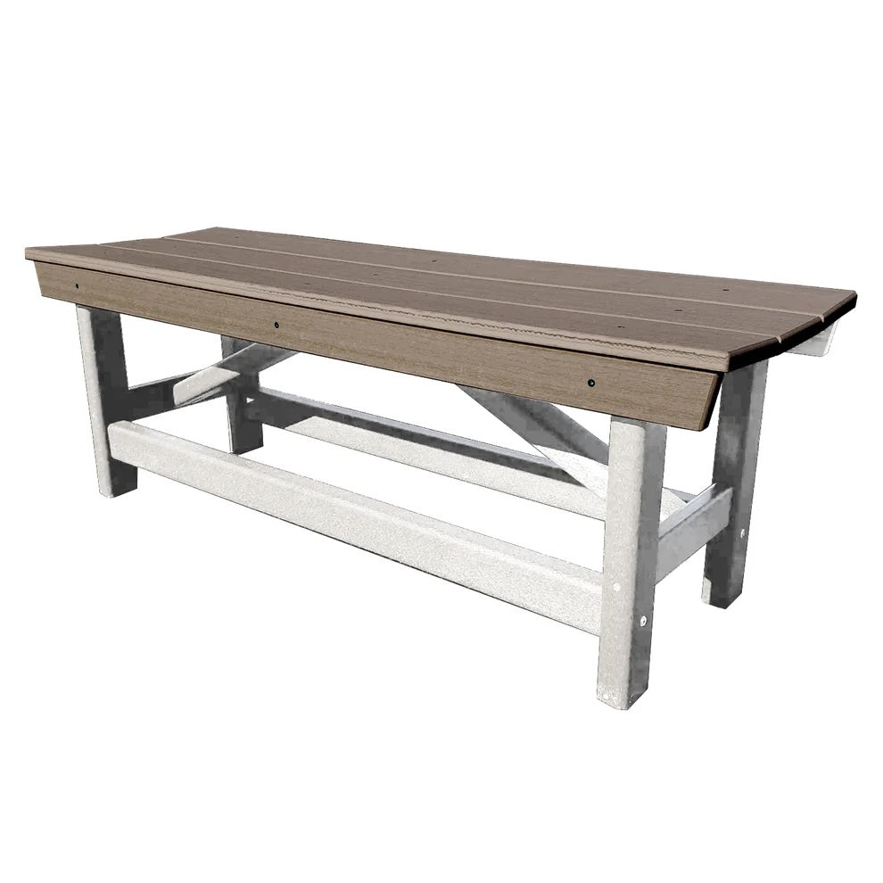 Perfect Choice Furniture Recycled Plastic Stanton Standard Dining Height Bench Without Back - LEAD TIME TO SHIP 4 WEEKS OR LESS