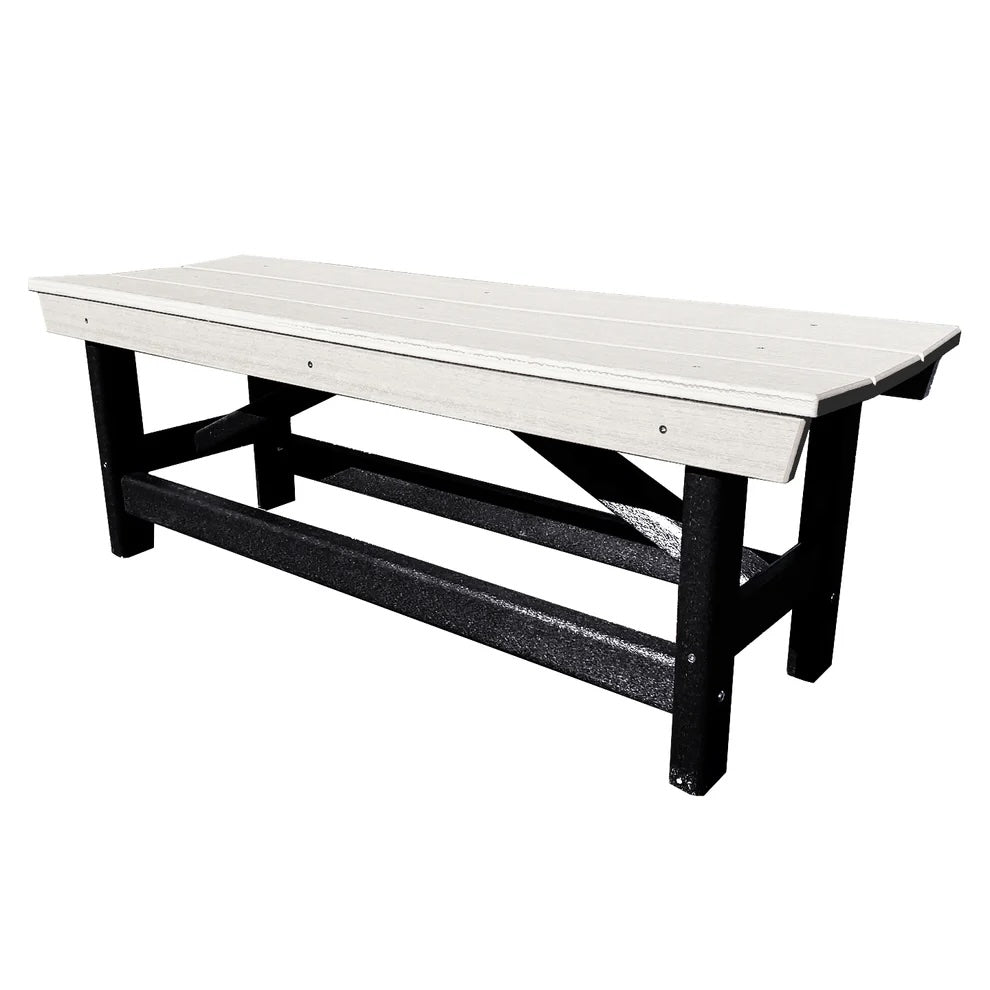 Perfect Choice Furniture Recycled Plastic Stanton Standard Dining Height Bench Without Back - LEAD TIME TO SHIP 4 WEEKS OR LESS