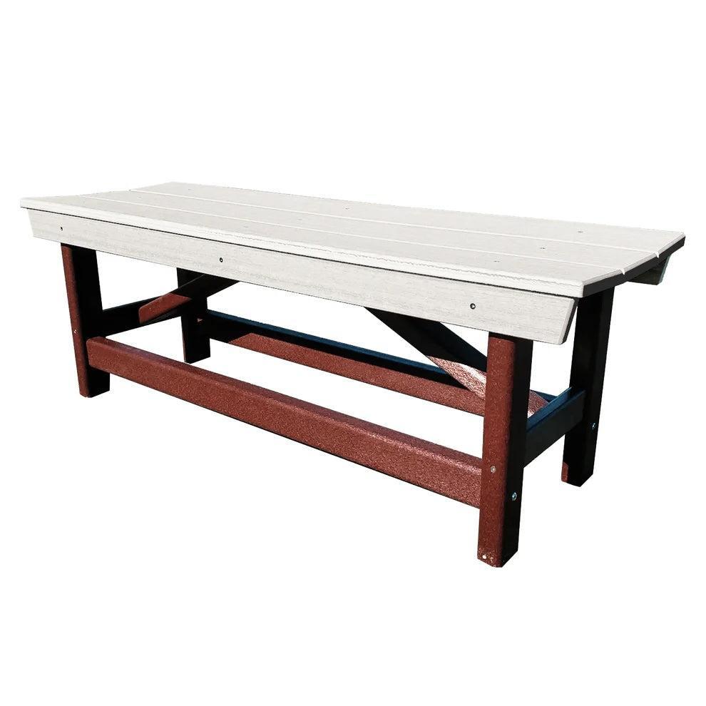 Perfect Choice Furniture Recycled Plastic Stanton Standard Dining Height Bench Without Back - LEAD TIME TO SHIP 4 WEEKS OR LESS