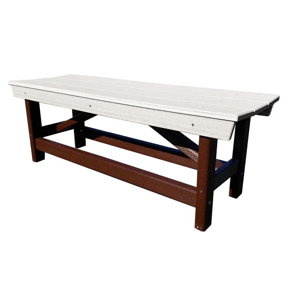 Perfect Choice Furniture Recycled Plastic Stanton Standard Dining Height Bench Without Back - LEAD TIME TO SHIP 4 WEEKS OR LESS