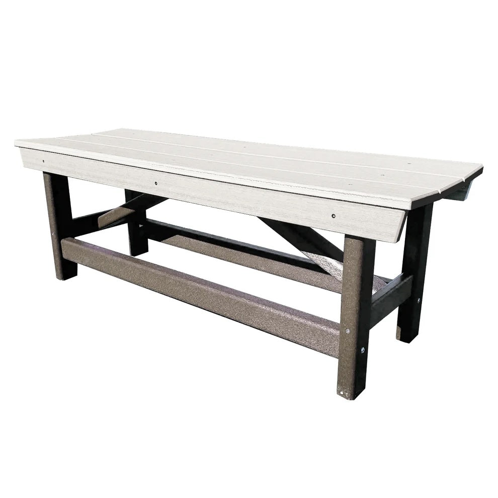 Perfect Choice Furniture Recycled Plastic Stanton Standard Dining Height Bench Without Back - LEAD TIME TO SHIP 4 WEEKS OR LESS