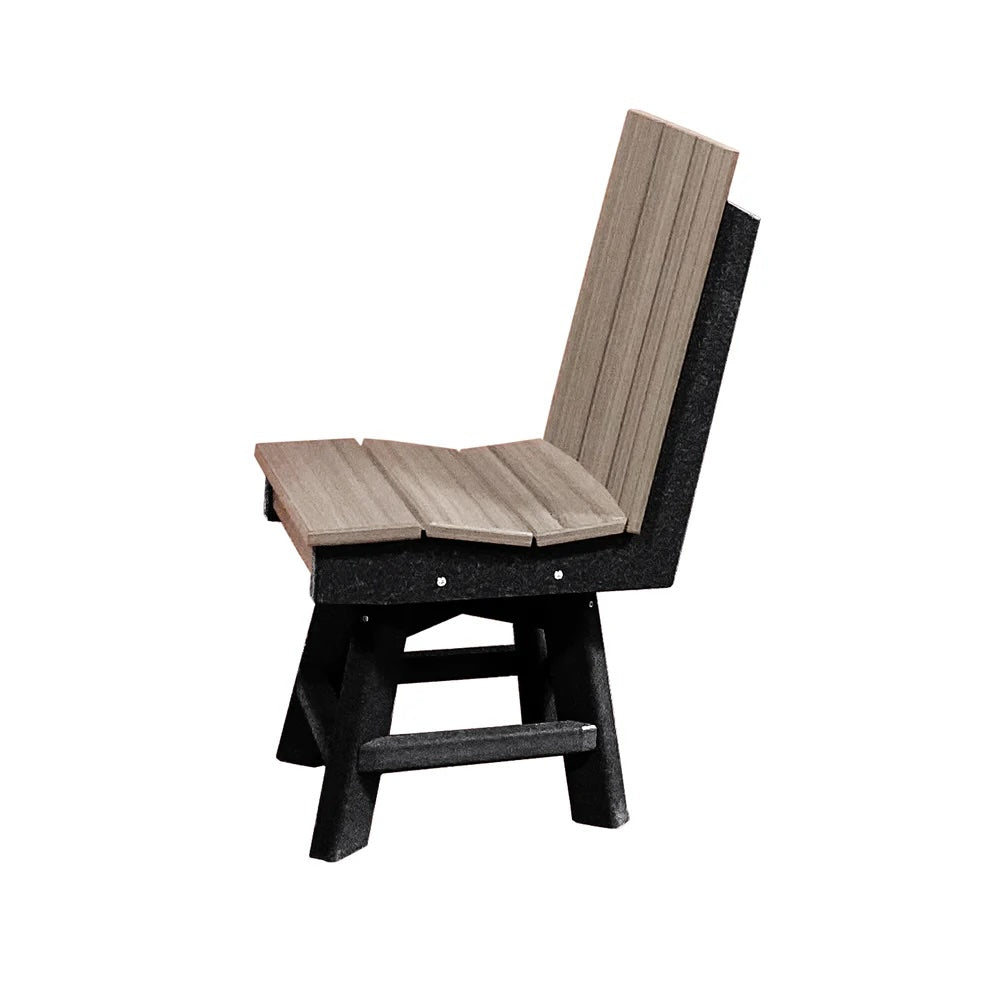 Perfect Choice Furniture Recycled Plastic Stanton Swivel Dining Height Armless Chair - LEAD TIME TO SHIP 4 WEEKS OR LESS