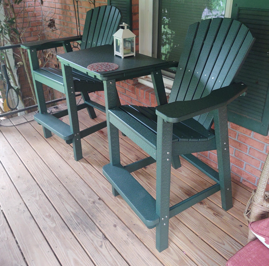Perfect Choice Outdoor Furniture Recycled Plastic Classic Bar Height TeTe-A-TeTe Set - LEAD TIME TO SHIP 4 WEEKS OR LESS