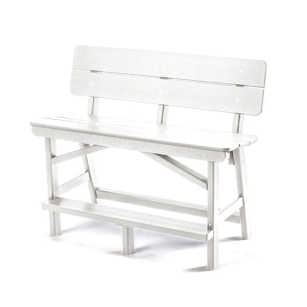 Perfect Choice Recycled Plastic Classic Standard Bar Bench With Back (BAR HEIGHT) - LEAD TIME TO SHIP 4 WEEKS OR LESS