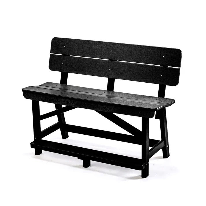 Perfect Choice Recycled Plastic Classic Standard Counter Height Bench With Back (COUNTER HEIGHT)  - LEAD TIME TO SHIP 4 WEEKS OR LESS
