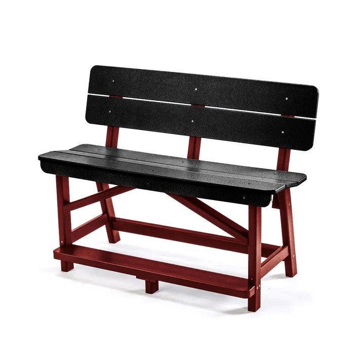 Perfect Choice Recycled Plastic Classic Standard Counter Height Bench With Back (COUNTER HEIGHT)  - LEAD TIME TO SHIP 4 WEEKS OR LESS