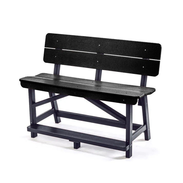 Perfect Choice Recycled Plastic Classic Standard Counter Height Bench With Back (COUNTER HEIGHT)  - LEAD TIME TO SHIP 4 WEEKS OR LESS