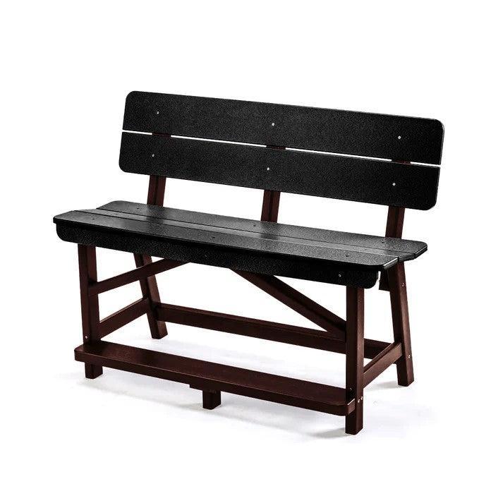 Perfect Choice Recycled Plastic Classic Standard Counter Height Bench With Back (COUNTER HEIGHT)  - LEAD TIME TO SHIP 4 WEEKS OR LESS
